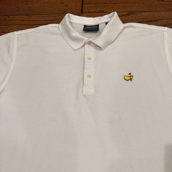 Men's XL White Masters Collection Augusta National Golf Polo Shirt Cotton - Picture 4 of 6